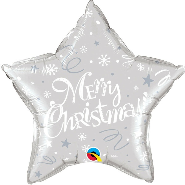 E-shop Balónik fóliový Merry Christmas strieborný 51 cm