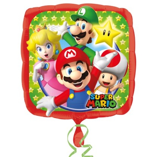 BALÓNIK fóliový Super Mario štvorec 43 cm
