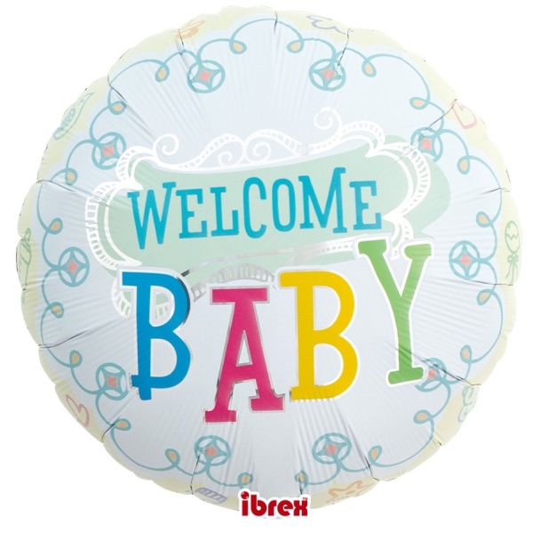 Balónik fóliový Welcome Baby 35 cm