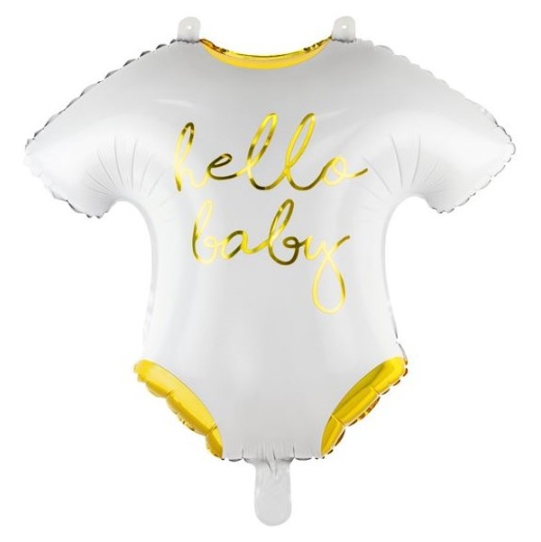 BALÓNIK fóliový detské body biele Hello Baby