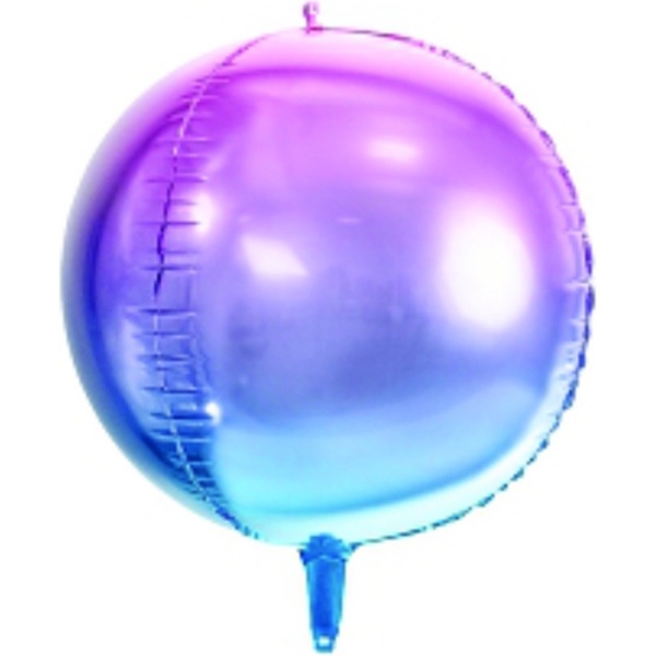 Balónik fóliový guľa ombre modrofialová