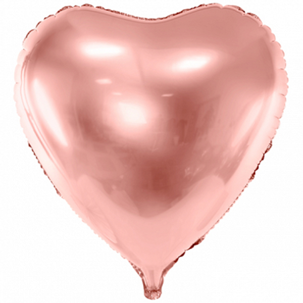 Balónik fóliový srdce Rose zlaté 73cm