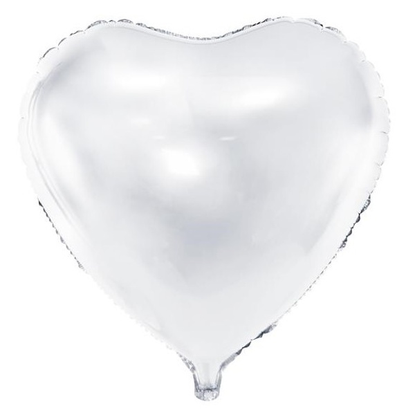 Balónik fóliový srdce biele 46 cm 1ks