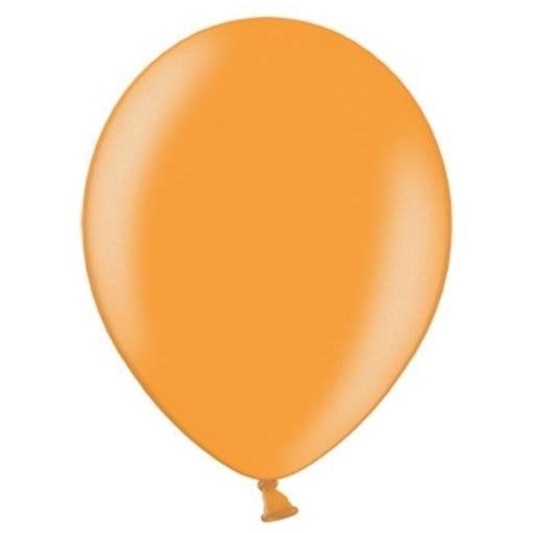 Balónik latexový metalický 30cm oranžový 1ks