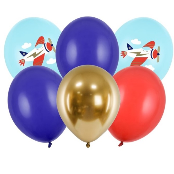 Balóniky Lietadlo 6 ks, 30 cm