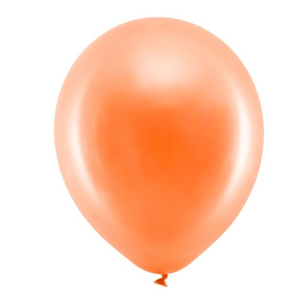 Balóniky dekoračné metalické 23 cm Rainbow oranžové 100 ks