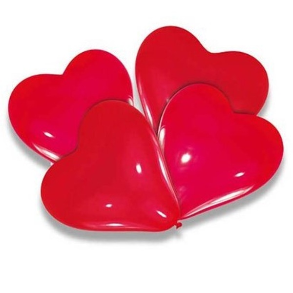 Balóniky latexové Srdce 30 cm, 4 ks