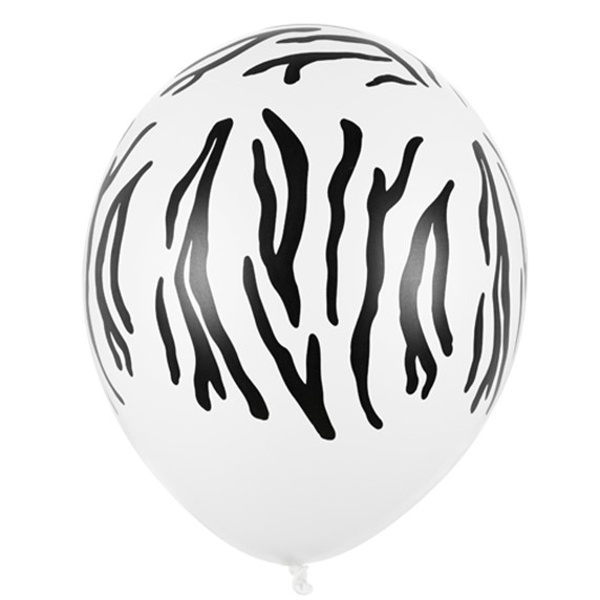 Balóniky latexové Zebra 30 cm 50 ks