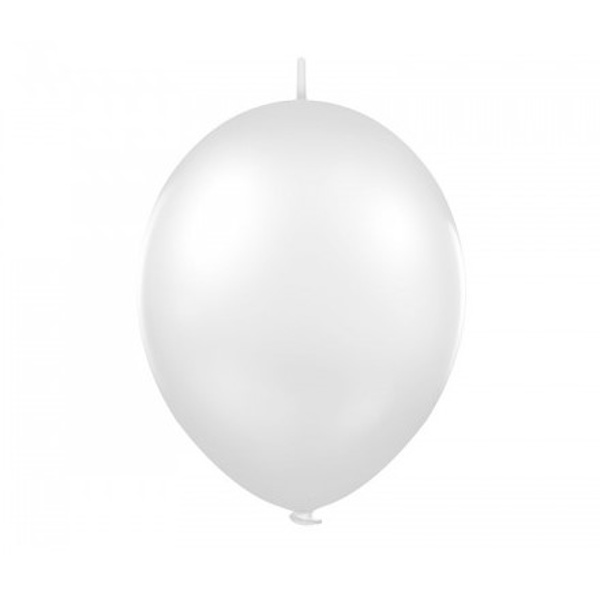 Balóniky spojovacie biele 30 cm, 100 ks