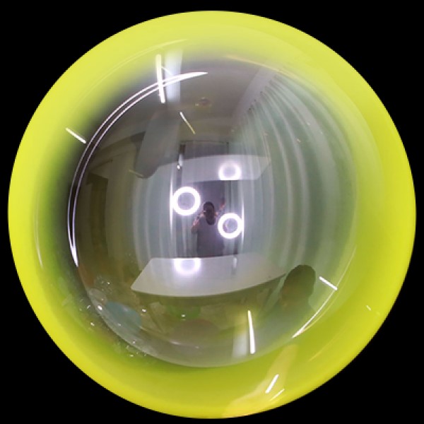 Balónová bublina Ombré žltá 45 cm