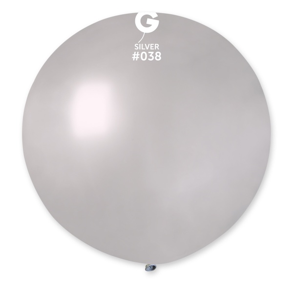 Balón jumbo strieborný 80 cm