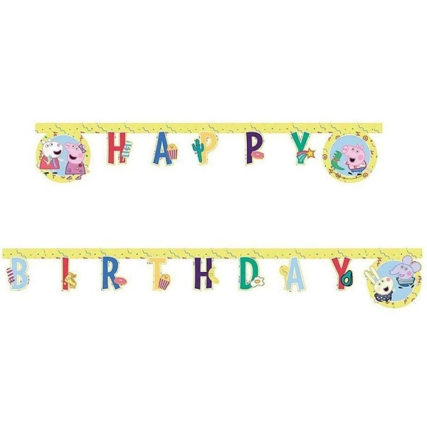 E-shop BANNER Happy Birthday Prasiatko Peppa 230cm