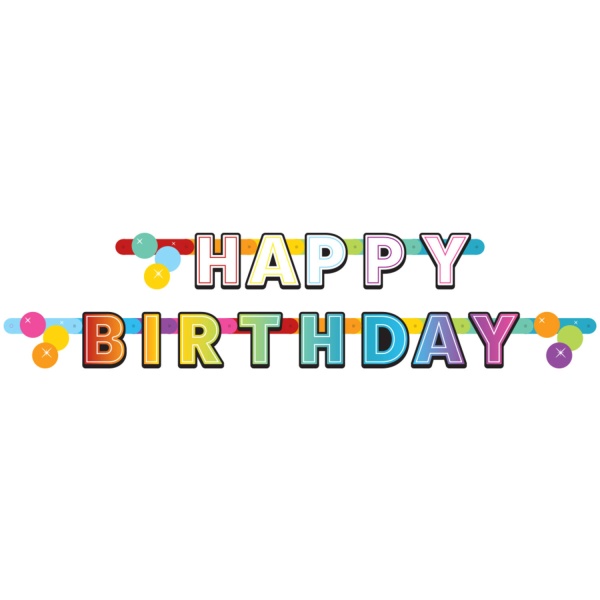 E-shop BANNER Happy Birthday Rainbow Bday 1,5m