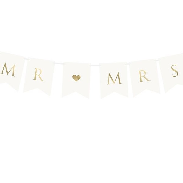 BANNER Mr & MRS 15x85cm