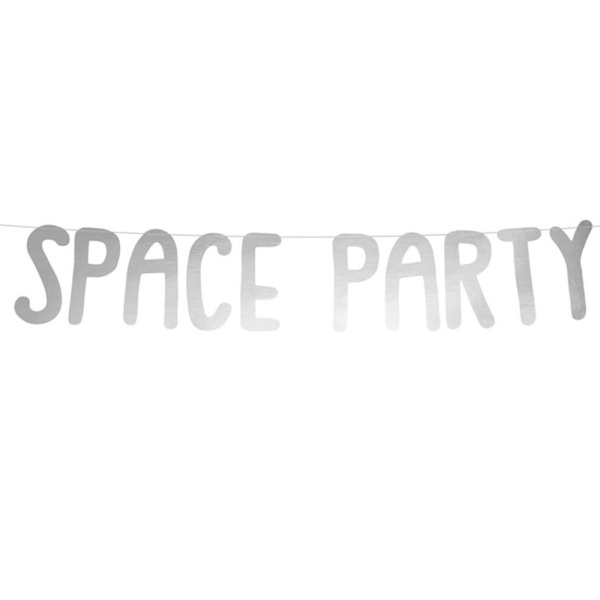 BANNER Space Party strieborný