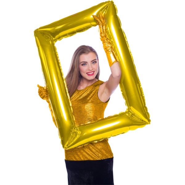 E-shop Balónik fóliový Fotorámik zlatý 85 x 60 cm