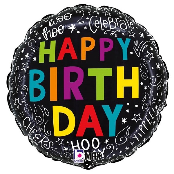 E-shop Balónik fóliový Happy Birthday 46 cm
