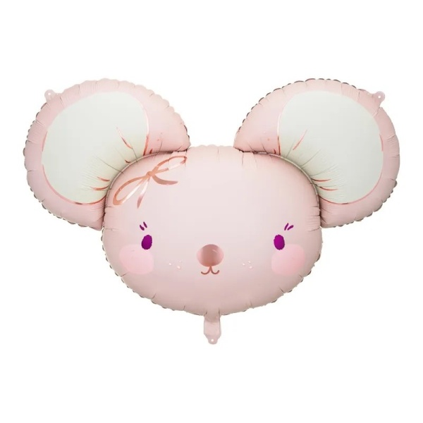 Balónik fóliový Hlava myšky ružová 96x64 cm