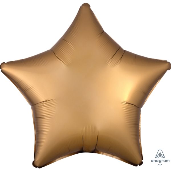 E-shop Balónek fóliový Hvězda saténová zlatá 48 cm