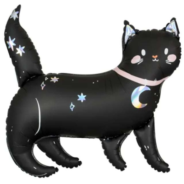 Balónik fóliový Mačka čierna 81x80 cm