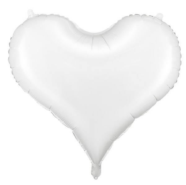 E-shop Balónik fóliový Srdce biele 61 x 53 cm