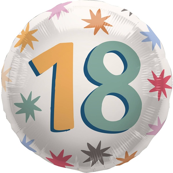 Balónik fóliový Starburst 18. narodeniny 45 cm
