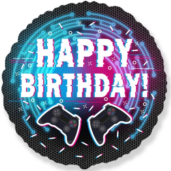 E-shop Balónik fóliový "Happy Birthday" Ovládač 45 cm