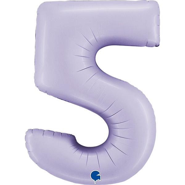 Balónik fóliový číslica 5 saténová lila 102 cm