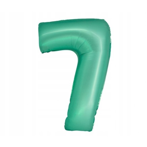 Balónik fóliový číslica 7 matná mint 76 cm