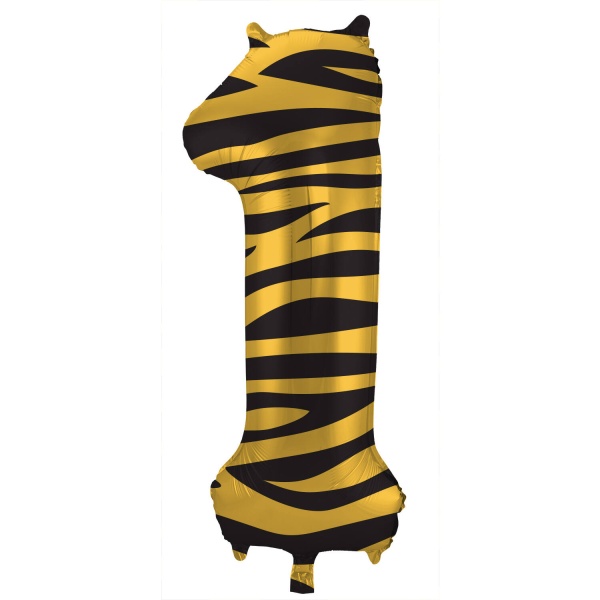 Balónik fóliový číslo 1 Tiger 86 cm