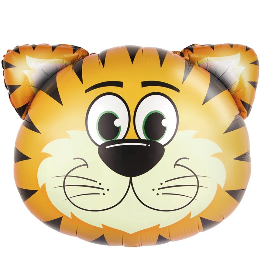 Balónek fóliový hlava Tygra 31x26 cm