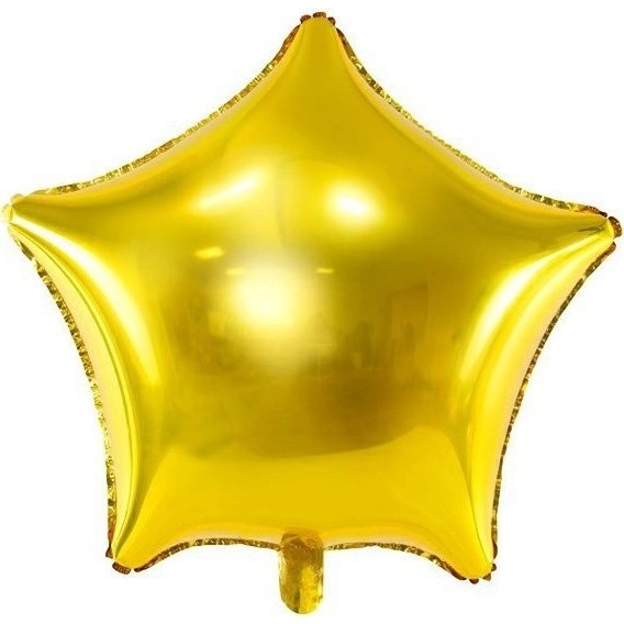 Balónek fóliový hvězda zlatá 45 cm