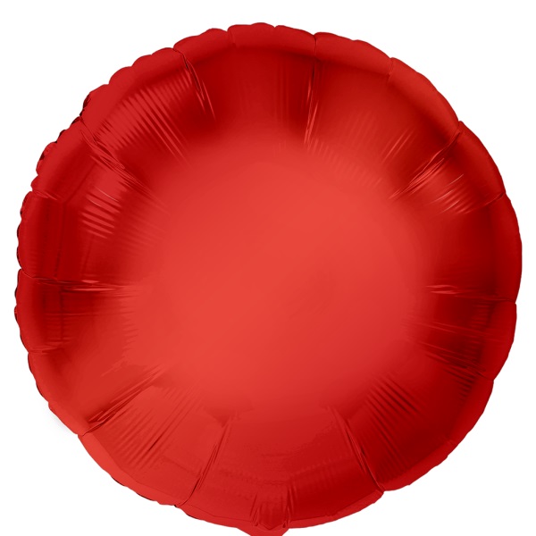 E-shop Balónik fóliový metalický kruh červený 43 cm