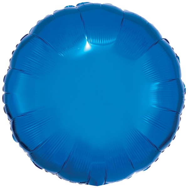 E-shop Balónik fóliový metalický kruh modrý 43 cm