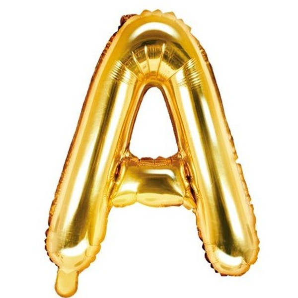 E-shop Balónik fóliový písmeno A zlaté 35 cm