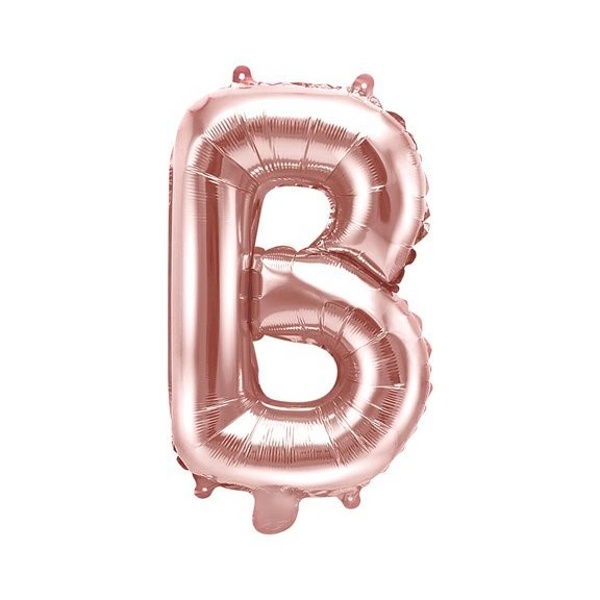 Balónik fóliový písmeno B Rose Gold 35 cm