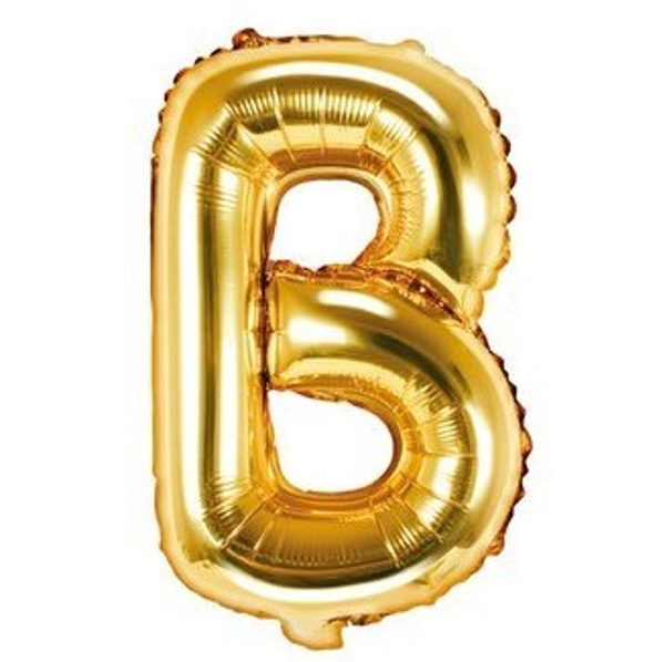 E-shop Balónik fóliový písmeno B zlaté 35 cm