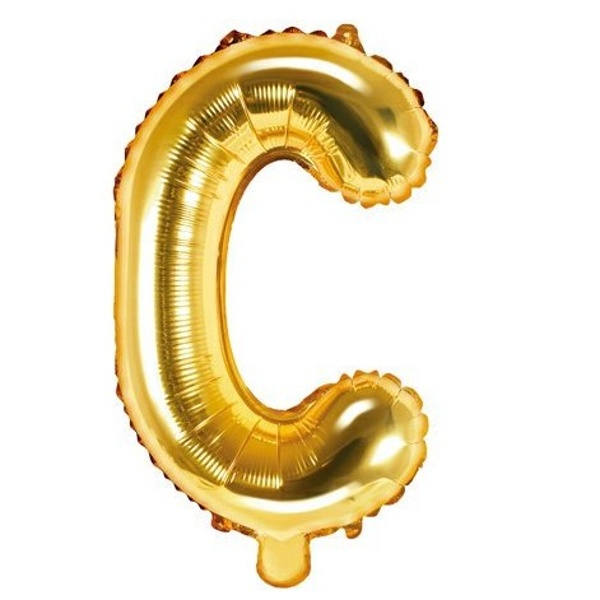 E-shop Balónik fóliový písmeno C zlaté 35 cm