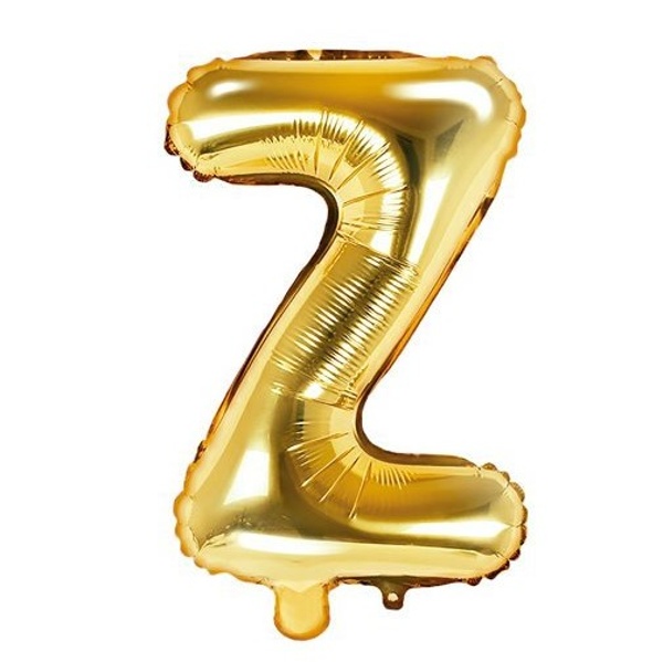Balónik fóliový písmeno Z zlaté 35 cm