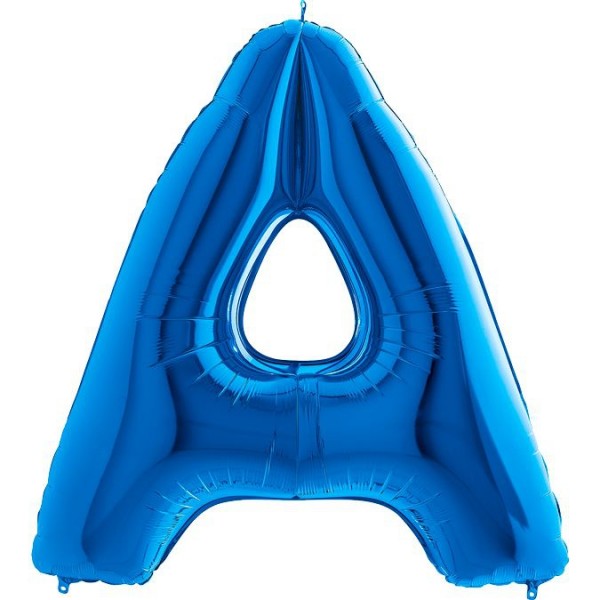 Balónik fóliový písmeno modré A 102 cm