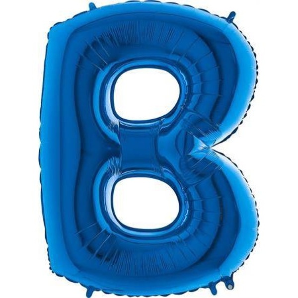 Balónik fóliový písmeno modré B 102 cm