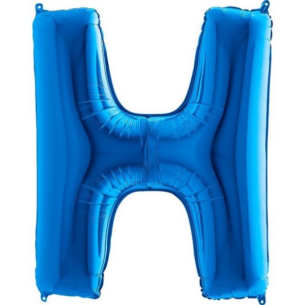 Balónik fóliový písmeno modré H 102 cm