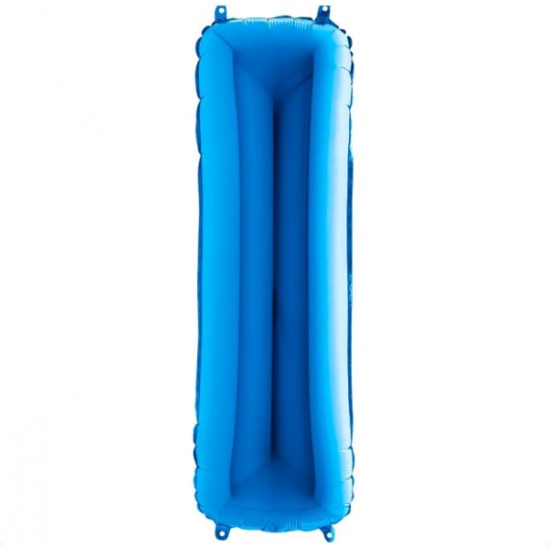 Balónik fóliový písmeno modré I 102 cm