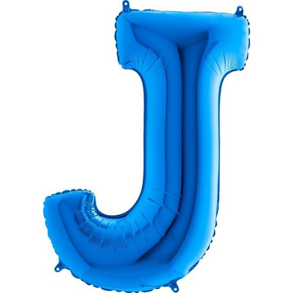 Balónik fóliový písmeno modré J 102 cm