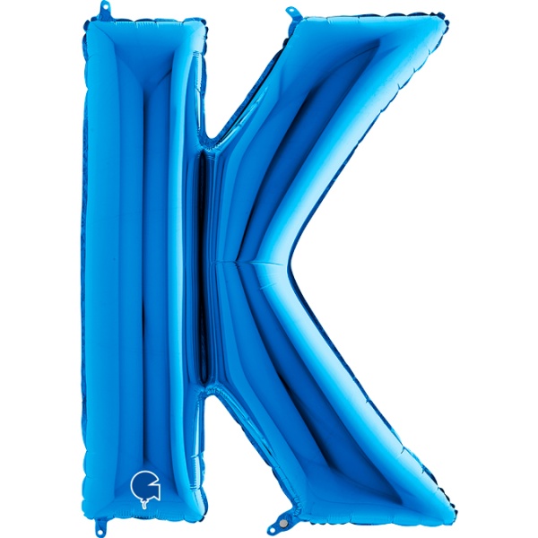 Balónik fóliový písmeno modré K 102 cm