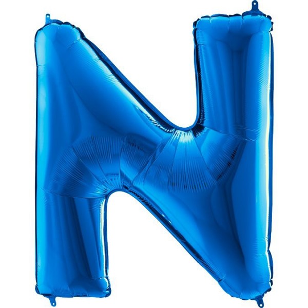 Balónik fóliový písmeno modré N 102 cm