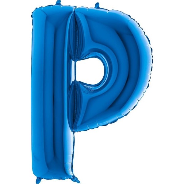 Balónik fóliový písmeno modré P 102 cm