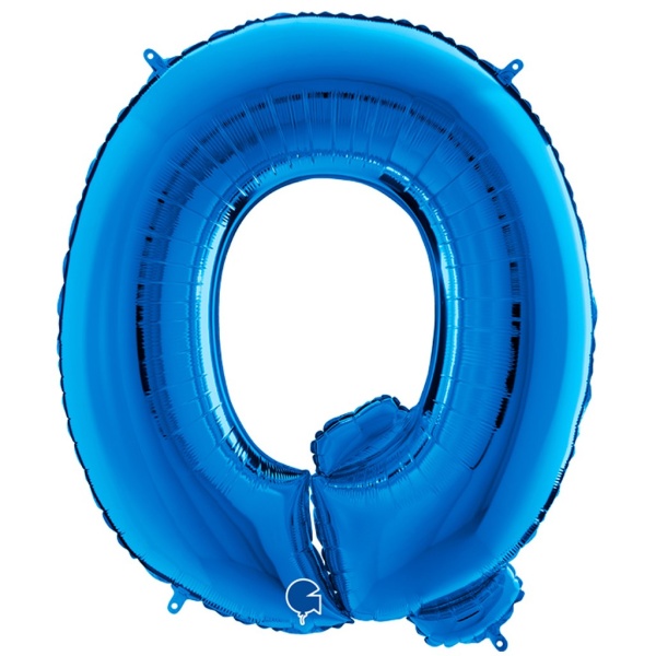 Balónik fóliový písmeno modré Q 102 cm