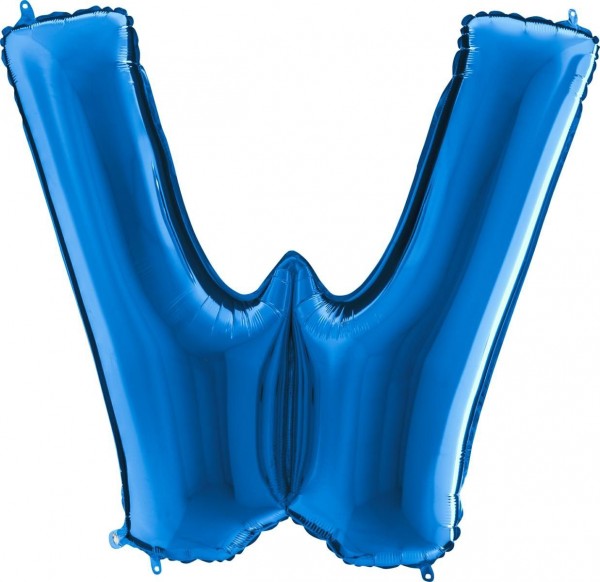Balónik fóliový písmeno modré W 102 cm