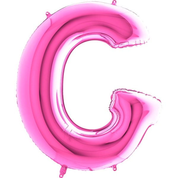 Balónik fóliový písmeno ružové G 102 cm